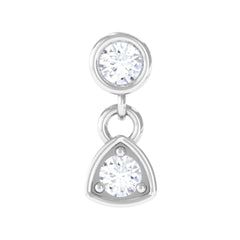 Genuine Diamond Drop Earring for Helix Piercing