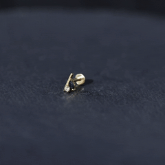 Contemporary Lab Grown Black and White Diamond Helix Earring