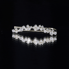 Diamond Cluster Climber Earring for Helix Piercing