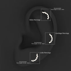Certified Diamond Curved Crawler Earring for Women