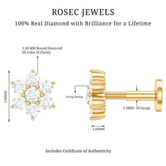Simple Diamond Flower Cartilage Earring
