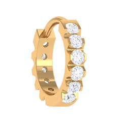 Certified Diamond Helix Huggie Hoop Earring