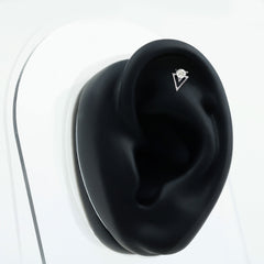 Simple Diamond Solitaire Triangle Cartilage Earring