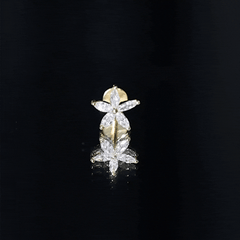 Marquise Diamond Floral Upper Lobe Earring