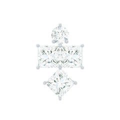 Princess Cut Diamond Helix Piercing Earring for Women