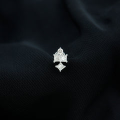 Princess Cut Diamond Helix Piercing Earring for Women