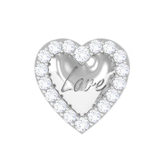 Cute Diamond Love Heart Earring for Helix Piercing