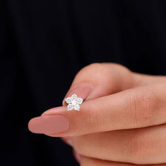 Nature Inspired Diamond Flower Earring for Tragus Piercing