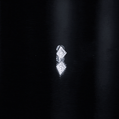 Modern Kite Shape Diamond Helix Earring