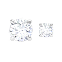 Brilliant Cut Diamond Solitaire Earring Set for Helix Piercing