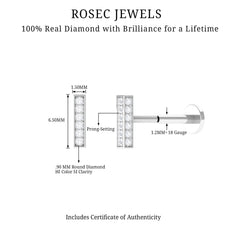 Diamond Bar Earring for Tragus Piercing