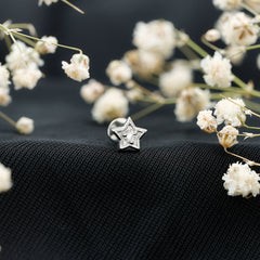 Dainty Diamond Star Earring for Tragus Piercing