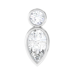 Minimal Pear Diamond Tragus Earring in Bezel Setting
