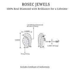 Cute Diamond Penguin Earring for Cartilage Piercing