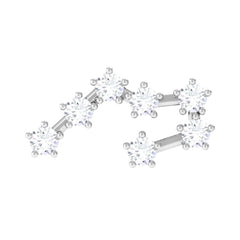 Diamond Taurus Zodiac Crawler Earring