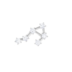 Certified Diamond Libra Constellation Piercing Earring