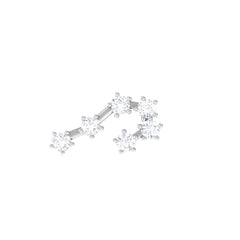 Diamond Cancer Zodiac Ear Crawler Earring