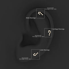 Diamond Cancer Zodiac Ear Crawler Earring