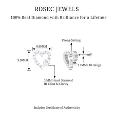 Diamond Heart Shape Cartilage Earring