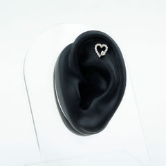 Diamond Heart Shape Cartilage Earring