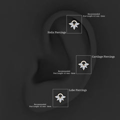 Unique Marquise Diamond Cartilage Piercing Earring