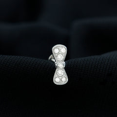 Moissanite Cute Bow Cartilage Earring with Certificate
