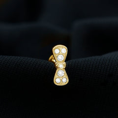 Moissanite Cute Bow Cartilage Earring with Certificate