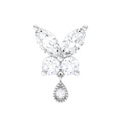 Marquise Moissanite Butterfly Dangle Earring