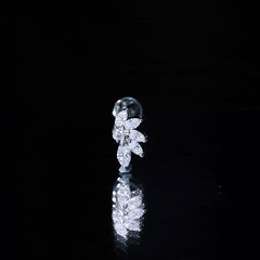 Marquise Cut Moissanite Cluster Cartilage Earring