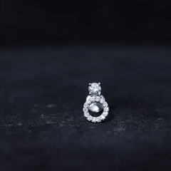 Certified Moissanite Open Circle Cartilage Earring for Women