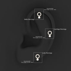 Certified Moissanite Open Circle Cartilage Earring for Women
