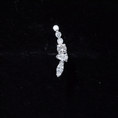 Certified Moissanite Designer Crawler Earring