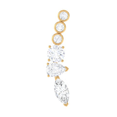 Certified Moissanite Designer Crawler Earring