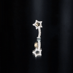 Certified Moissanite Shooting Star Cartilage Earring