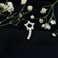 Certified Moissanite Shooting Star Cartilage Earring