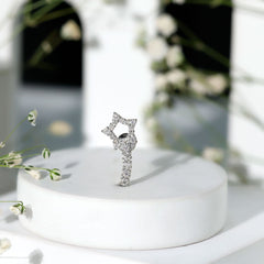 Certified Moissanite Shooting Star Cartilage Earring