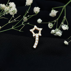 Certified Moissanite Shooting Star Cartilage Earring