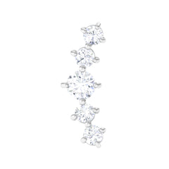 Graduated Style Diamond Crawler Earring for Women