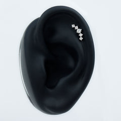 Graduated Style Diamond Crawler Earring for Women