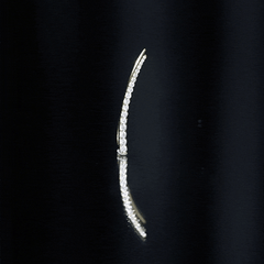 Minimalist Moissanite Curved Climber Earring