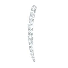 Minimalist Moissanite Curved Climber Earring