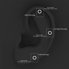 Minimal Moissanite Circle Helix Earring for Women