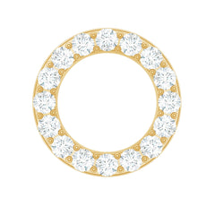 Minimal Moissanite Circle Helix Earring for Women
