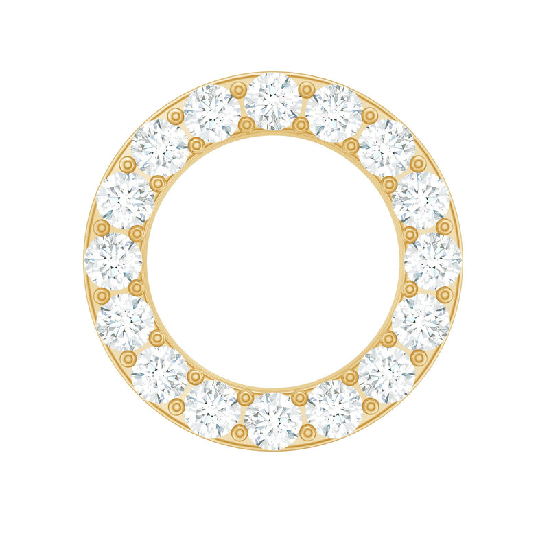 Minimal Moissanite Circle Helix Earring for Women