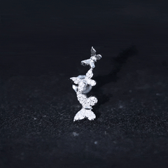 Moissanite Butterfly Climber Earring for Helix Piercing