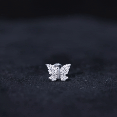 Exquisite Moissanite Butterfly Cartilage Earring