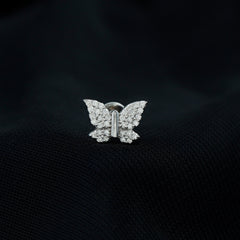 Exquisite Moissanite Butterfly Cartilage Earring