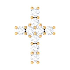 Minimalist Moissanite Cross Cartilage Earring