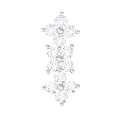Dainty Moissanite Flower Helix Crawler Earring