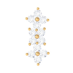 Dainty Moissanite Flower Helix Crawler Earring